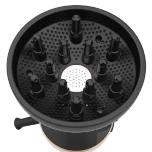 Bellissima Ceramic Diffon Hot Air Diffuser for Curly Hair (2 Air/Temperature Combinations Gentle Heat Technology Frizz-Free Curls Diffuser and Hairdryer in a Single Tool) 700W UK Plug Diffon Ceramic Black/Rosegold - Diffon