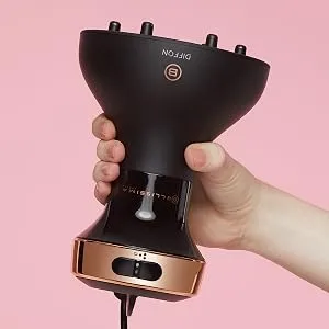Bellissima Ceramic Diffon Hot Air Diffuser for Curly Hair (2 Air/Temperature Combinations Gentle Heat Technology Frizz-Free Curls Diffuser and Hairdryer in a Single Tool) 700W UK Plug Diffon Ceramic Black/Rosegold - Diffon