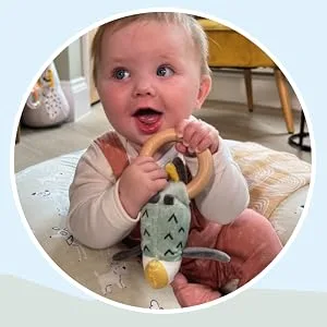 Nuby Animal Adventures Baby Gift Set 3-Piece Keepsake Set | Comforter Squeaker & Rattle | Gift Box Included | Suitable from Birth - AA_Gift_2