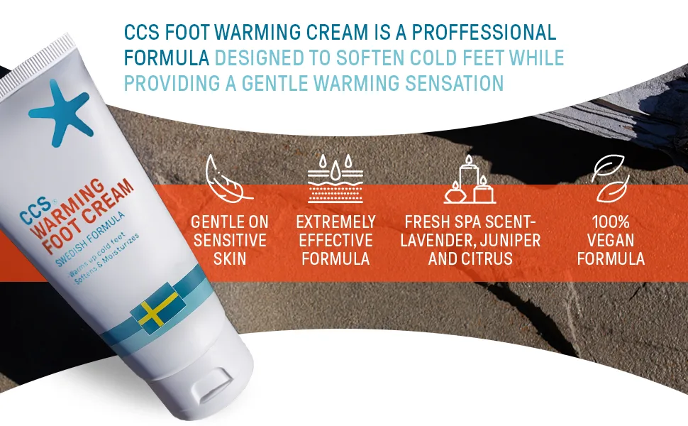 CCS Warming Foot Cream 150ml - Moisturise and Soften Dry Skin and Cold Feet with a warming sensation - 02 CCS Warming Cream