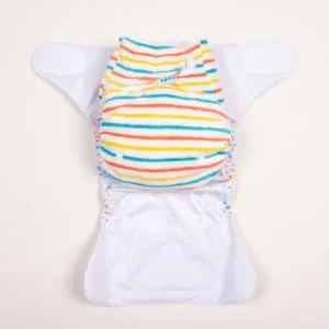 TotsBots Bamboozle Reusable Nappy - Eco-Friendly Reusable Nappies for Babies & Toddlers - Made from Bamboo - Stripee Size 2 (9-35lbs) - BS (4)