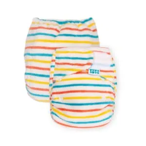 TotsBots Bamboozle Reusable Nappy - Eco-Friendly Reusable Nappies for Babies & Toddlers - Made from Bamboo - Stripee Size 1 (0-15lbs) - BS (2)