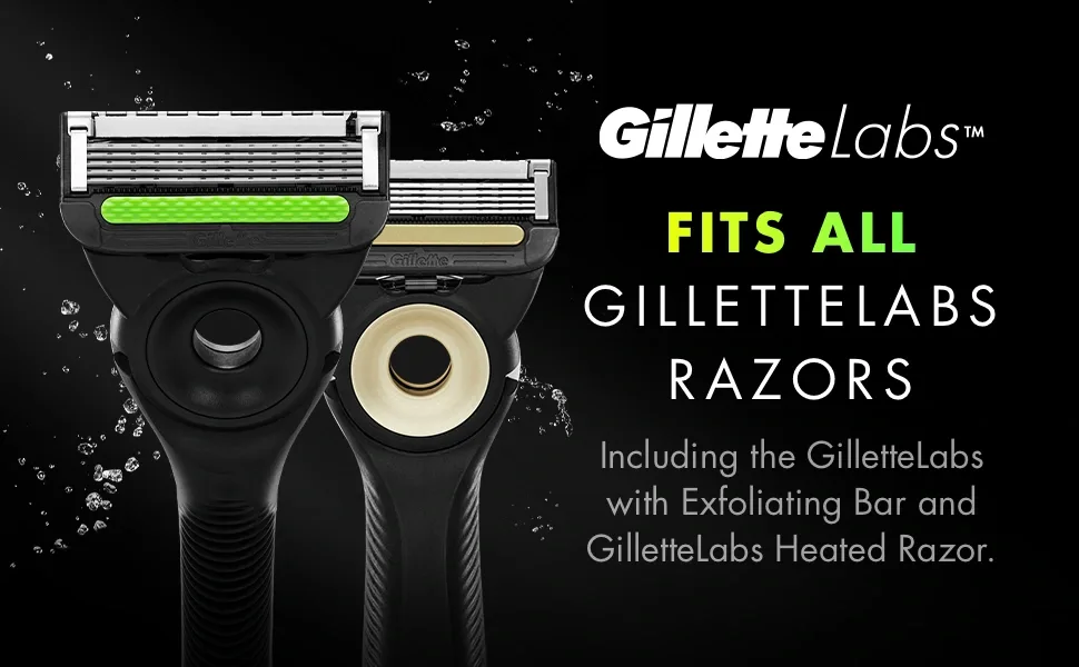 Gillette Labs with Exfoliating Bar and Heated Razor Blades 8 Refills 8 count (Pack of 1) - GilletteLabs Exfoliating Replacement Blades