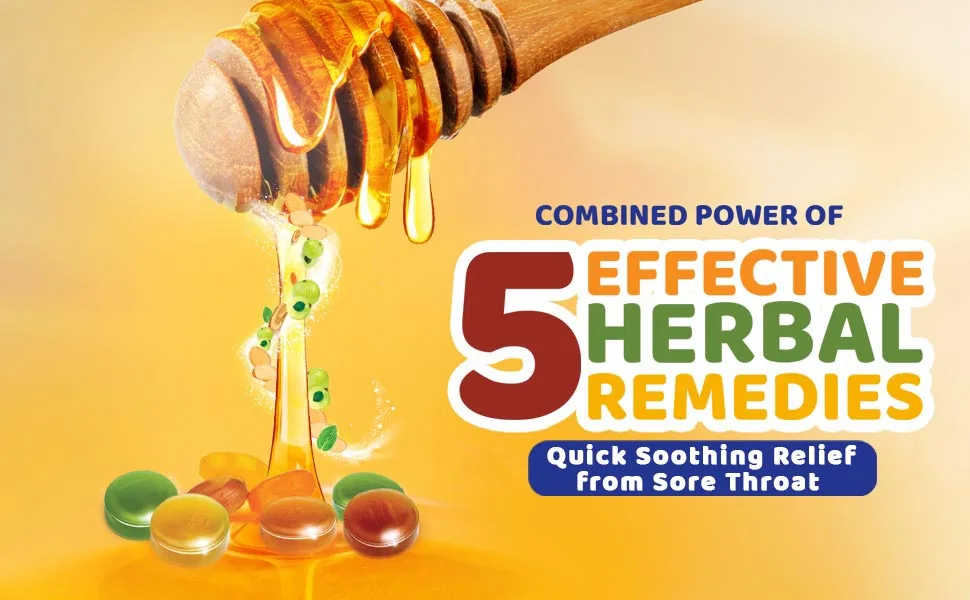 Dabur Honitus Herbal Lozenges | Effective Relief from Cough & Sore Throat Pain | Orange Flavor - 24 Lozenges - Dabur Honitus Herbal Lozenges