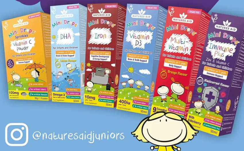Natures Aid Bed Time Mini Drops for Children 3 Months - 5 Years 50ml - Mini Drops, help Them Thrive