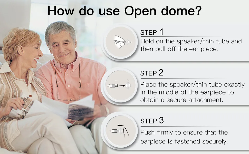 GBARAN Hearing Aid Domes 20pcs Hearing Aid Open Domes Suitable for Weople with Moderate Hearing Loss-L - For Phonak Marvel