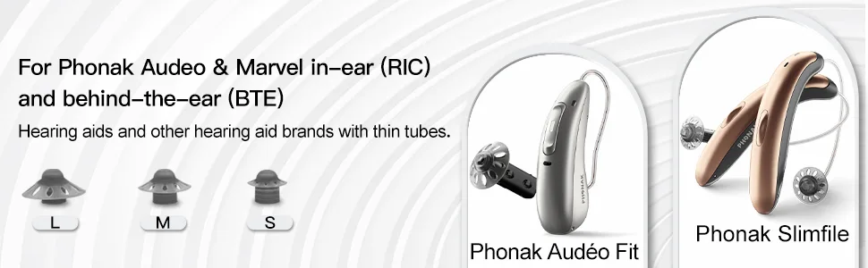 GBARAN Hearing Aid Domes 20pcs Hearing Aid Open Domes Suitable for Weople with Moderate Hearing Loss-L - For Phonak Marvel