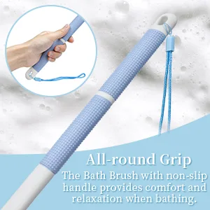 HORJOR Back Scrubber Brush Shower Brush with Long Handle Exfoliating Back Brush Wet or Dry Bath Brush for Men Women - product information 2