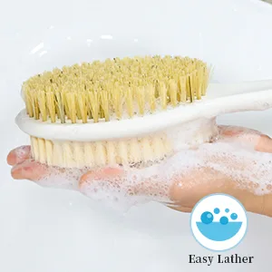 HORJOR Back Scrubber Brush Shower Brush with Long Handle Exfoliating Back Brush Wet or Dry Bath Brush for Men Women - product information 3