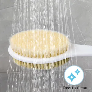 HORJOR Back Scrubber Brush Shower Brush with Long Handle Exfoliating Back Brush Wet or Dry Bath Brush for Men Women - product information 4