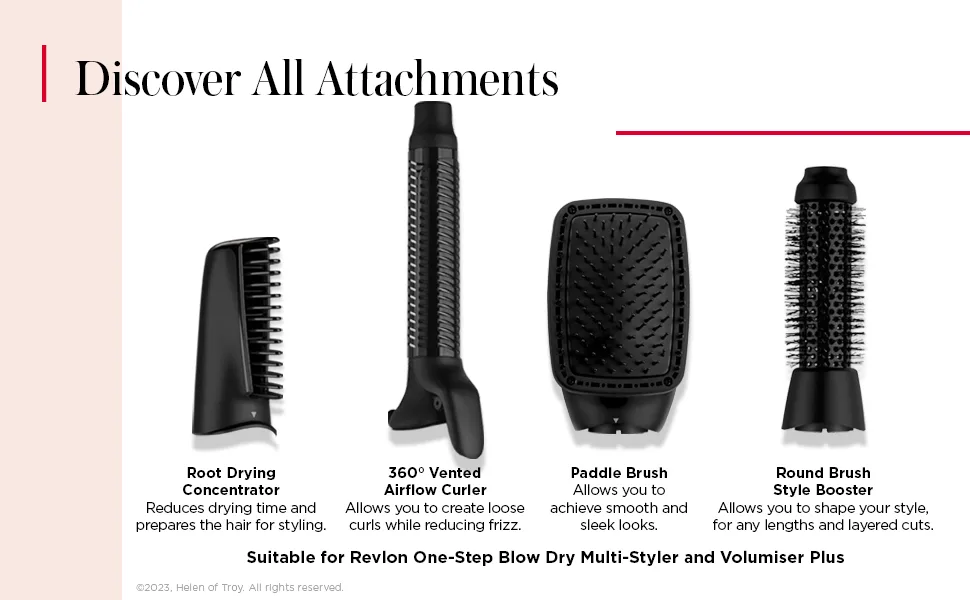 Revlon One-Step Root-Drying Concentrator Head Attachment - Revlon; One-Step Heads; Vented Curler Head