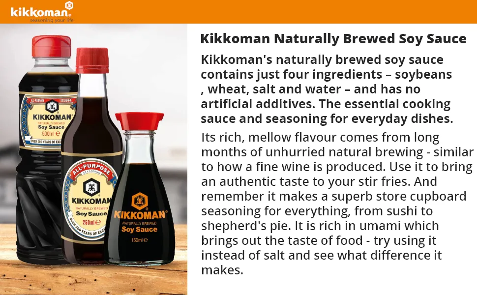 Kikkoman Soy Sauce 250ml Soy Sauce 1 Litre - product information 4