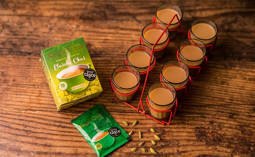 Royal Chai Elaichi Premium Instant Indian Tea Sweetened 10 Count (Pack of 1) - product information 3