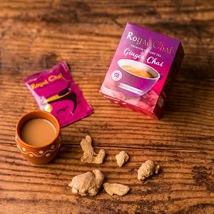 Royal Chai Ginger Instant Indian Tea Unsweetened Ginger 10 Count (Pack of 1) Unsweetened - Royal Premium Instant Tea Ginger Chai
