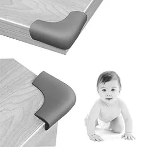 AKORD Baby Safety Corner Protectors for Desk Table Black 8 Count (Pack of 1) - akord