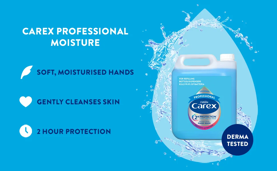 Carex Original Professional Antibacterial Hand Wash - Bulk Buy Eco Refill Gentle & Effective Liquid Hand Soap (2 X 5L) Hand Wash + Liquid Soap + Hand Soap - Liquid Hand Soap