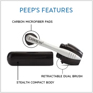 Peeps Eyeglass Cleaner - Carbon Lens Cleaning Tool for Glasses Spectacles Sunglasses Reading Glasses - No Wipes or Cloth (Red) - product information 3