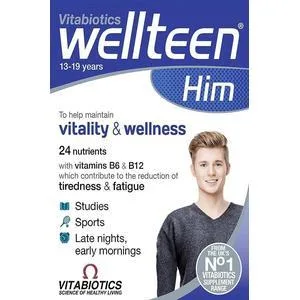 Vitabiotics Wellteen Him Original Tablets 30 Count (Pack of 1) For Teenage Boys - product information 2