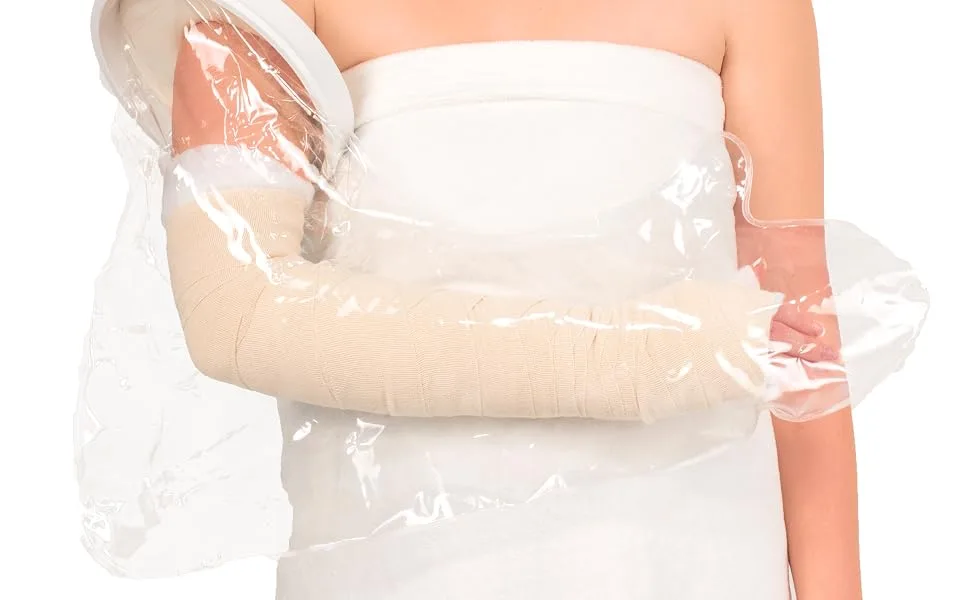 Vitility 70110770 Shower Sleeve - Whole arm White One Size - shower sleeve