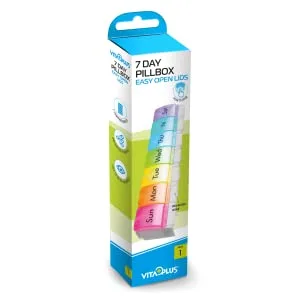 VITAPLUS Cast Protector Adult Full Leg - Seven Day Pill Box Easy Open Lids