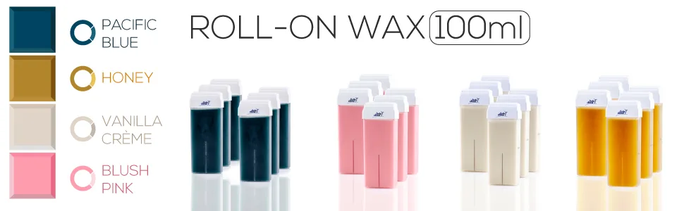 Bella Donna "Pacific Blue" Smooth Roll-On Warm Wax Cartridges for Hair Removal 6 x 100ml -Gentle on Sensitive Skin - product information 2