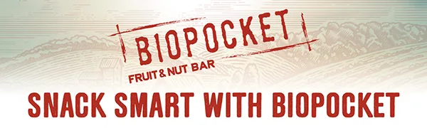Biopocket Organic Fruit and Nut Bars Date (18 x 35g) Date 18 Count (Pack of 1) - date, medjool date, healthy snack, sugar free snack, organic dates, dried date, nut bar