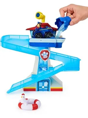 PAW PATROL Adventure Bay Bath Playset with Light-up Chase Vehicle Bath Toy for Kids Aged 3 and up Single - product information 2