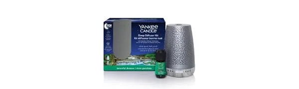 Yankee Candle Sleep Diffuser Starter Kit | Silver | Peaceful Dreams Electric Fragrance Diffuser Refill | Up to 30 Nights of Fragrance | UK Plug Peaceful Dreams sleep diffuser kit Single - product information 1