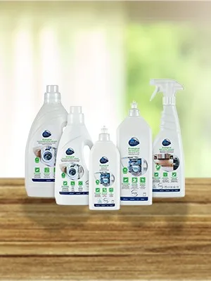CARE + PROTECT + 35602514 Eco Friendly Fabric Softener Concentrated Formula Hypoallergenic Without Dyes and Phosphates 750 ml for Upto 25 Washes White - Care+Protect Eco range