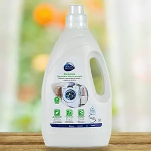 CARE + PROTECT + 35602514 Eco Friendly Fabric Softener Concentrated Formula Hypoallergenic Without Dyes and Phosphates 750 ml for Upto 25 Washes White - Eco product