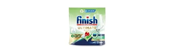 Finish ULTIMATE ZERO TABLETS bulk | Size: Total 45 Dishwasher Tabs | For Ultimate Clean and Diamond Shine Lemon 45 Count (Pack of 1) - product information 1