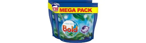 Bold All-in-1 PODS Washing Liquid Laundry Detergent Tablets / Capsules 128 Washes (64 x 2) Ocean Escape With Built-In Lenor Fabric Softener - product information 1