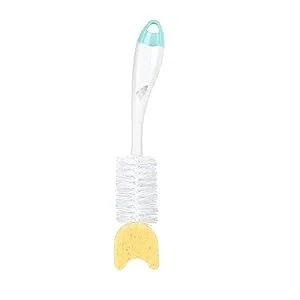 NUK Bottle Brush with Sponge and Integrated Teat Brush | with Ergonomic Handle | for Bottles and Teats | Pack of 1 New pack Soft - product information 5