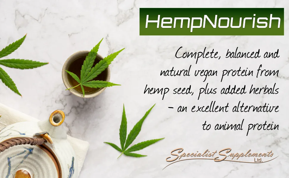 Specialist Supplements HempNourish Protein Powder 500g - Complete, balanced and natural vegan protein