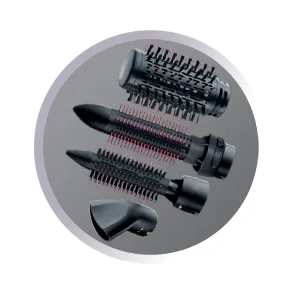 AS7051 Volume and Curl Air Styler Black/ Pink Single - Four attachments