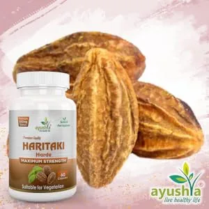 Ayushya Harde (Haritaki) Capsule 60 Capsules Natural - Haritaki Capsule