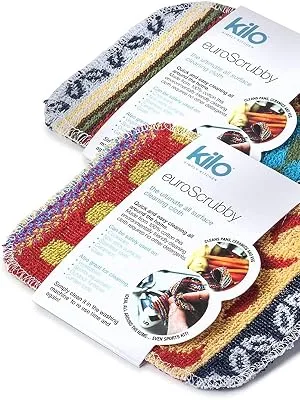 Kilo Non-Scratch Scourer Purpose Environmentally Friendly Scrubby Multi Colour Set of 3 One Size 17x13cm 17x13cm Set of 3 - LSET20