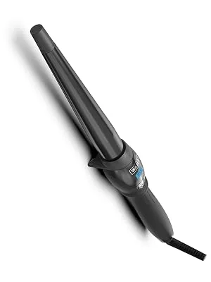 Wahl Pro Shine Conical Wand - Black Cone-Shaped Variable Heat Control Between 80 C 210 C Keratin Infused Ceramic Coated Barrel Adjustable Digital Temperature Rotating Cool Tip - Pro Shine Conical Wand