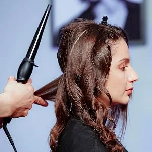 Wahl Pro Shine Conical Wand - Black Cone-Shaped Variable Heat Control Between 80 C 210 C Keratin Infused Ceramic Coated Barrel Adjustable Digital Temperature Rotating Cool Tip - Pro Shine Conical Wand
