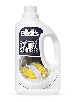 BritishBasics - Anti-Bacterial Laundry Sanitiser Cleanser Liquid Additive 1 Litre Clear - British Basics - Laundry Sanitiser and Cleanser 1 Litre
