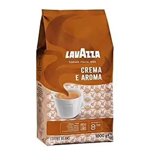 Lavazza Crema e Aroma Arabica and Robusta Medium Roast Coffee Beans 1 kg (Pack of 1) - crema