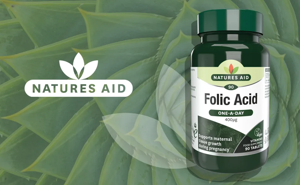 Natures Aid Folic Acid 90 Tablets - Folic Acid