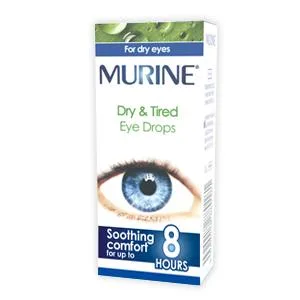 Murine Dry & Tired Eye Drops to Help Refresh and Relieve the Feeling of Tired and Dry Eyes 15 ml (Pack of 1) - Murine Dry & Tired Eye Drops
