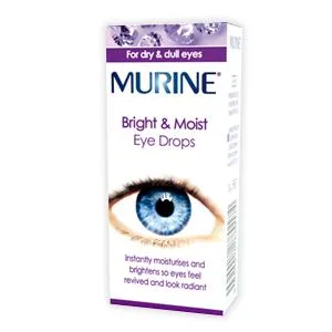 Murine Bright & Moist Eye Drops to Brighten and Whiten Eyes as well as Relieving the Feeling of Dry Eyes 15 ml Single - Murine Bright & Moist Eye Drops