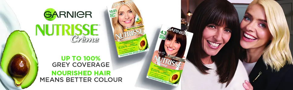 Garnier Nutrisse Permanent Hair Dye Natural-looking hair colour result For All Hair Types 8 Blonde - 7.34 New Banner