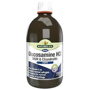 Natures Aid Glucosamine MSM and Chondroitin Liquid with Vitamin C Apple and Blackcurrant Flavour 500 ml - natures aid liquid glucosamine msm and chondroitin
