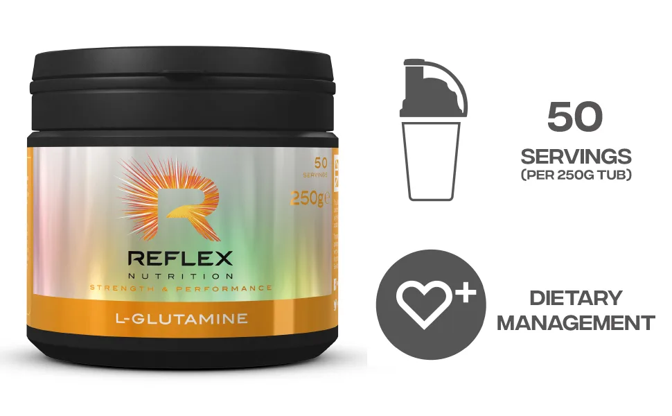 Reflex Nutrition L-Glutamine Supplement (250g) 250 g (Pack of 1) - L-Glutamine;L-Glutamine supplement;L-Glutamine powder;L-Glutamine capsules;L-Glutamine capsules