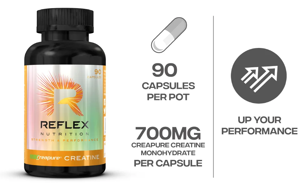 Reflex Nutrition Creapure Creatine Capsules Supplement (90 Caps) - Creatine;Creapure Creatine;Creapure Creatine capsules;Creapure Creatine supplement;Creapure