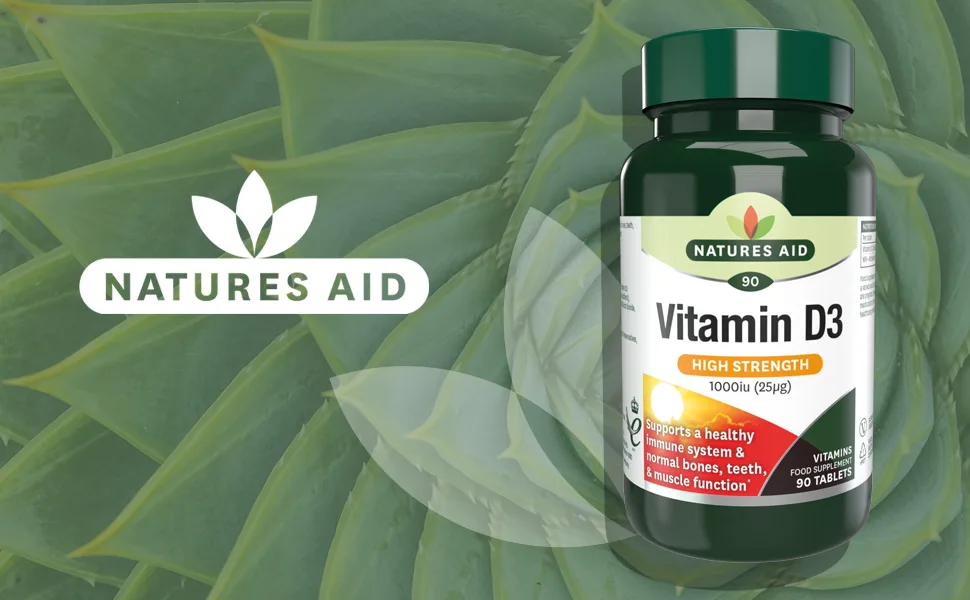 Natures Aid Vitamin D3/Cholecalciferol Tablets (1000 iu/25 ug 90 Tablets Suitable for Vegetarians Made in the UK) - natures aid vitamin d tablets 1000iu