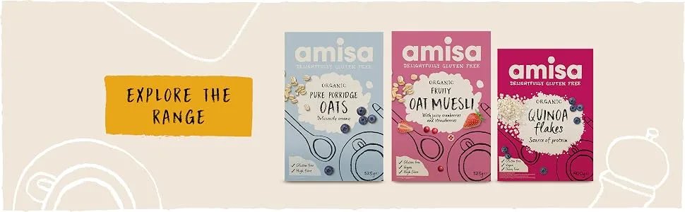 Amisa Pure Oats Apple & Cinnamon Spice Organic 300g 1 300g (Pack of 1) - explore the range